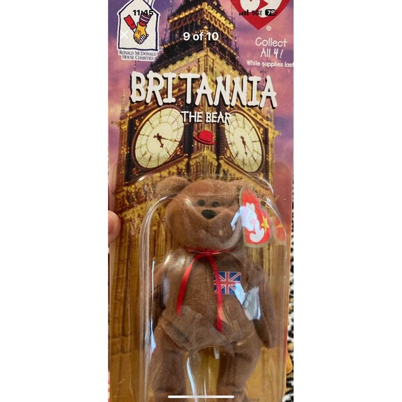 TY McDonalds Beanie Baby Erin Maple Britannia Glory the Bear1999 FULL Set of 4 - Picture 9 of 12